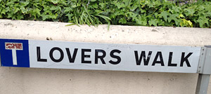 Lovers Walk sign